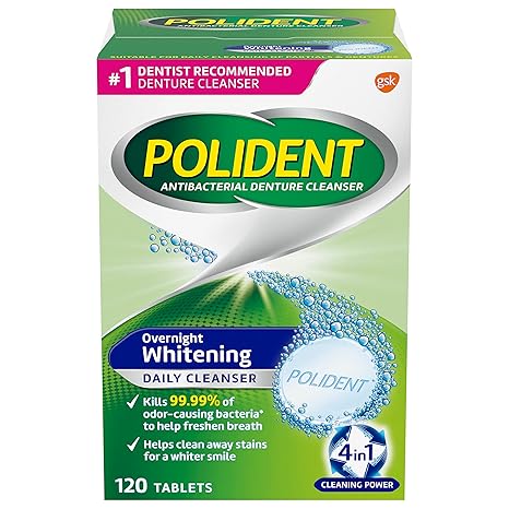 Polident Tabletas limpiadoras de dentaduras postizas 120 unidades - La Tiendita de la Jose